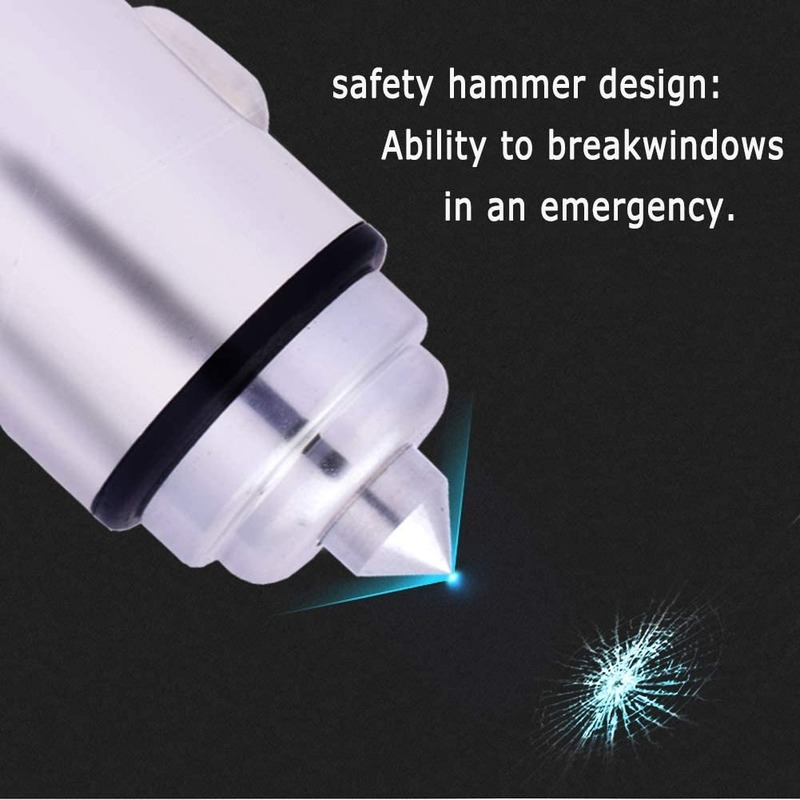 Dual USB Port Fast Charging Car Charger Safety Hammer To Help Break Windows In Emergencies With Bling Rhinestones Crystal