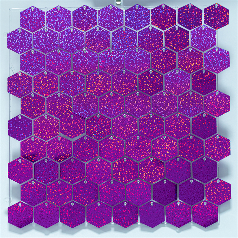 12PCS Hexagon Glitter Sequins Party Backdrop Shimmer Wall Panels Wedding Birthday Christmas Event Decorations Reusable Wall: light green