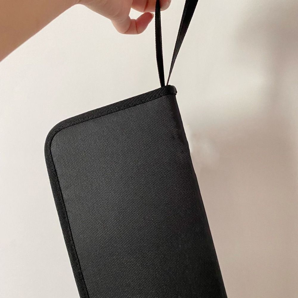 Makeupbørstepose med stor kapacitet, vandtæt stand-up-holder til kosmetikbørster, støvforebyggende femten huller