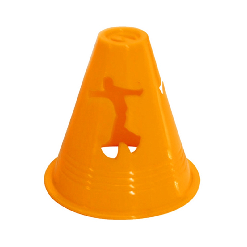 10pcs inline skating Skate Football Speed Training Equipment Space Marker Cones Roller Slalom skate football training tool: Orange