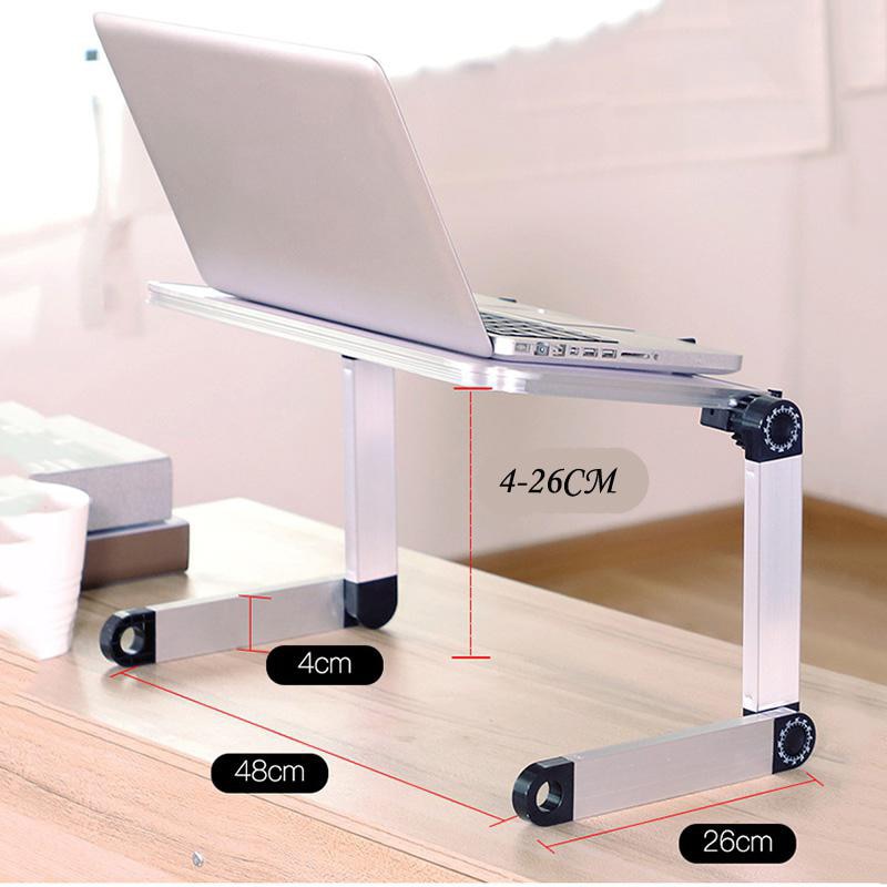 Portable Adjustable Laptop Table For Foldable Laptop Desk Computer Mesa Para Notebook Stand Tray For Sofa Bed Black