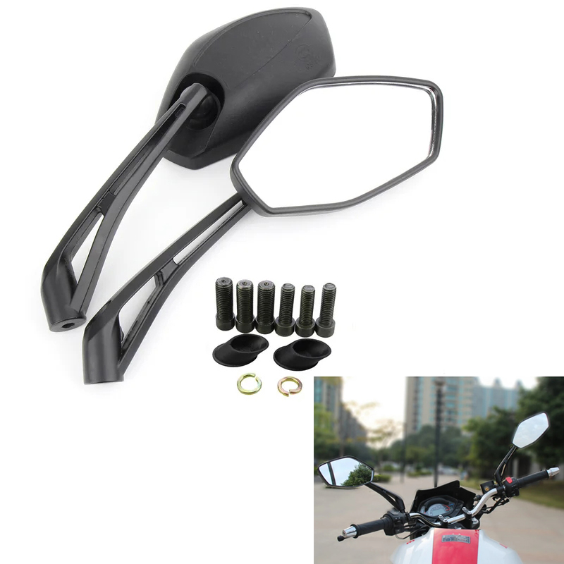 Motorfiets Achteruitkijkspiegels - Universeel - Aluminium Legering & ABS - M8 M10 Schroefdraad
