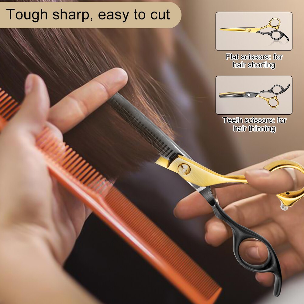 Yblntek 6 Inch Kappers Schaar Professionele Haar Snijden Schaar Set Dunner Kapper Scharen Salon Kappers Gereedschap