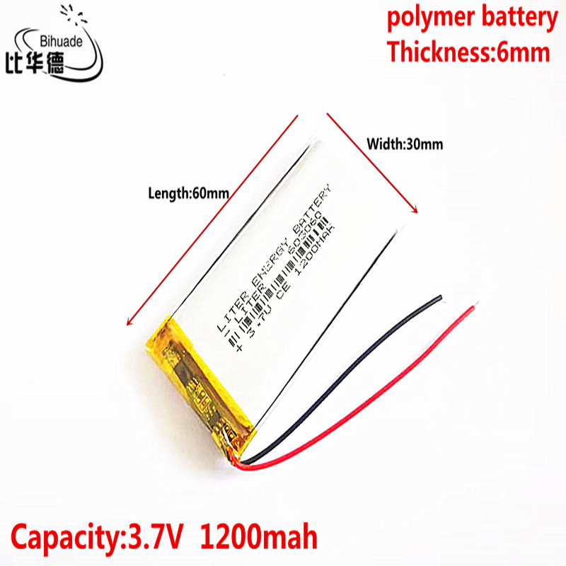 3.7v -liter-energieakku, 1200 mah , 603060 lithium-polymer-lipo-akku, wiederaufladbar für  mp3 kopfhörer, ladepads, dvd-player, bluetooth-kamera