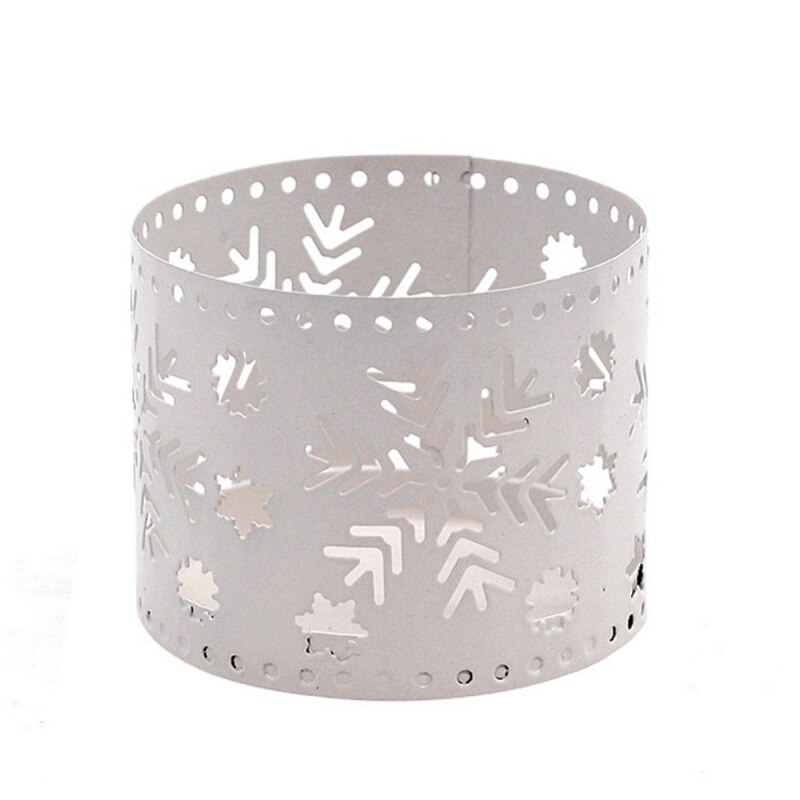 Christmas Hollow Iron Candle Holder Candlestick Novelty Home Party Decor Ornaments