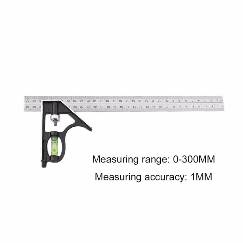 Adjustable Combination Square Ruler Set Angle Gauge Angle Finder Meter Protractor Measurement Measuring Engineer Tools