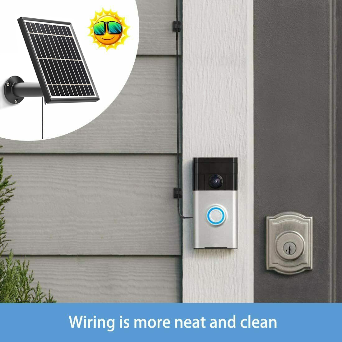 Solar panel for Ring Video Doorbell 3/3 Plus,3.5W Output(No Include Camera)