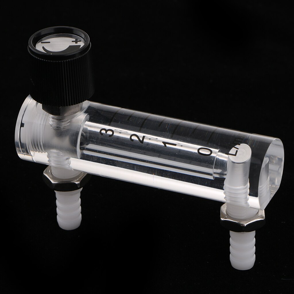 0-3L/min Oxygen Liter Flow Meter Measures Gas Flowmeter W/Control Valve For Air,Accuracy: 5%