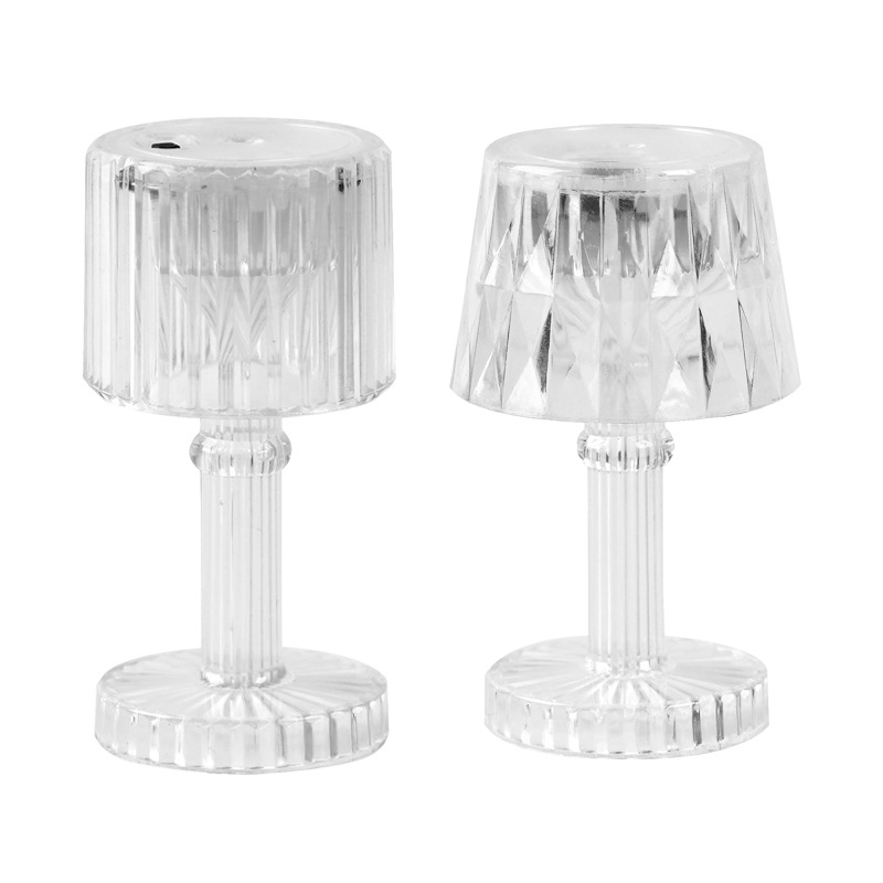 Lámpara LED de ambiente para mesita de noche en miniatura, lámpara de escritorio con batería de botón, suministros de iluminación para el hogar, decoración moderna