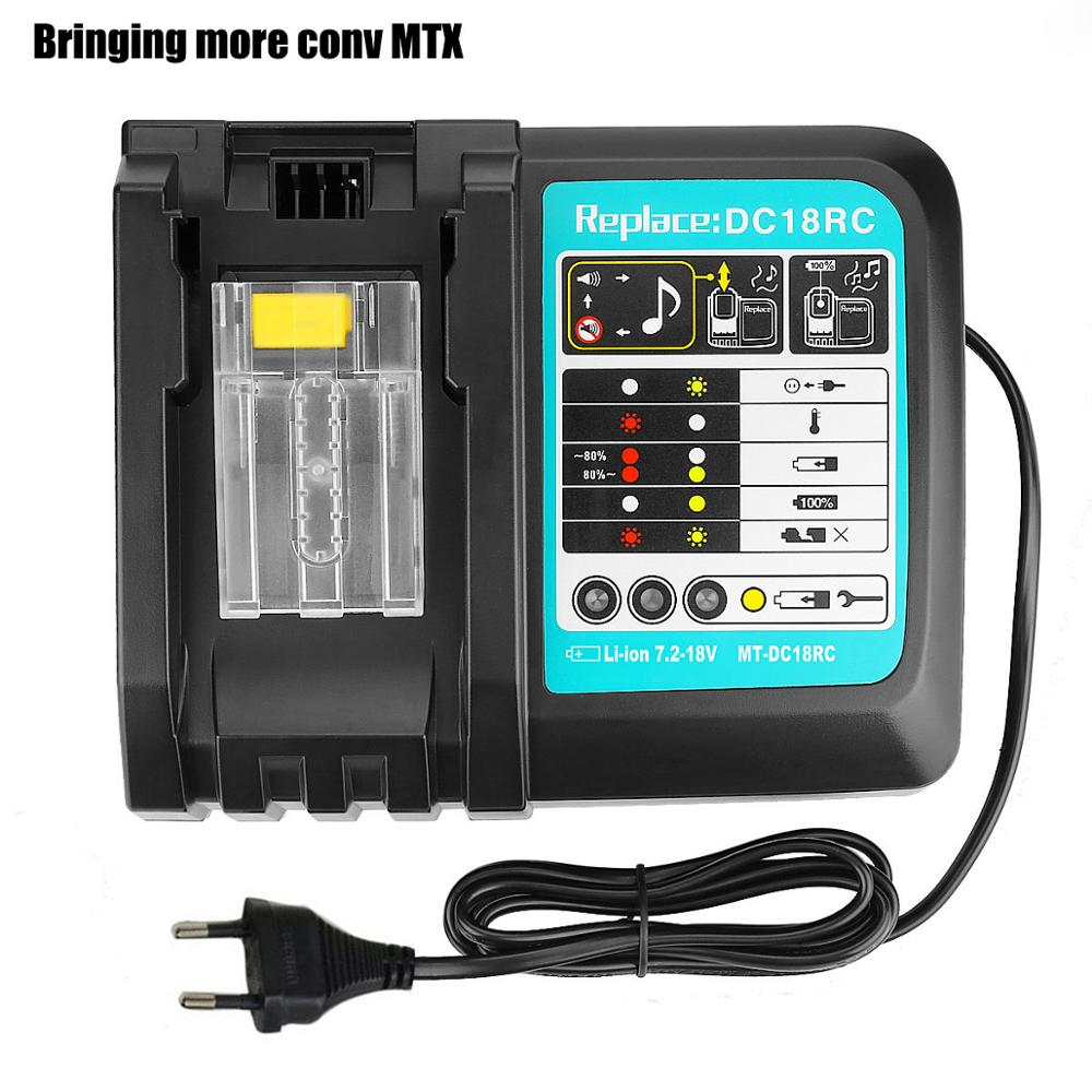 Batterioplader til makita 14.4v 18v batteri  bl1830 bl1430 dc18rc dc18ra eu stik 3a 1a oplader kan vælge: 3a opladere
