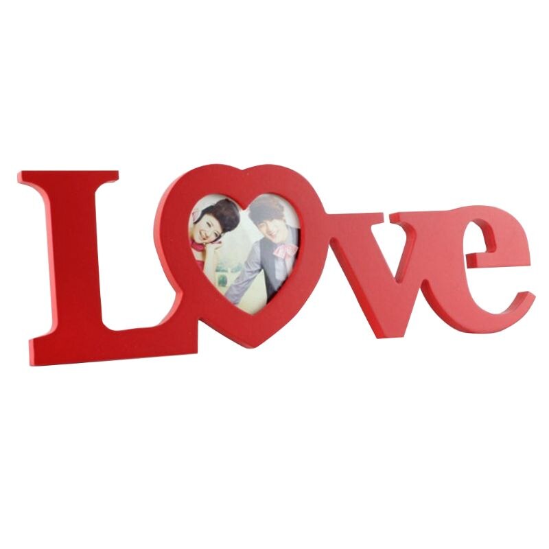 Valentines Day LOVE Picture Frame Red Heart Valentines Decor Couples Wedding: Default Title