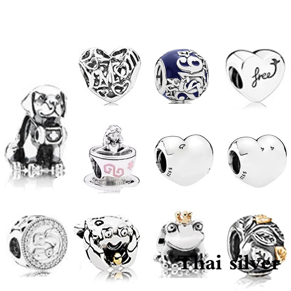 2019 NEW Thai Argento Retrò Lascia Frog Prince Cucciolo di Amore di Giorno della Madre In Rilievo di Fascino Collezione In Edizione Limitata di Fabbrica All'ingrosso