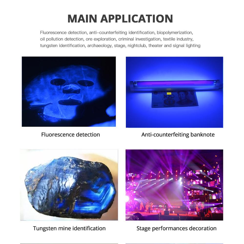 Ultraviolet Lamp Blacklight T5 Tube UVC Bulb 220V 110V UV Lamp Black Light Violet Fluorescent CFL BLB Lamps luz negra