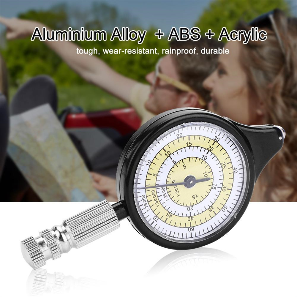 Mini Surveying and Mapping Tool, Metal Wheel, Outdoor Map Measuring Distance Calculator, Outdoor Practical Gadgets