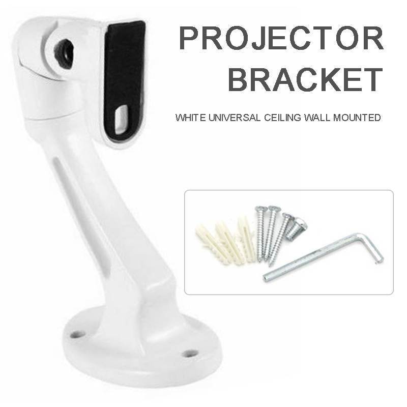 Newest Mini Projector Bracket White Universal Ceiling Wall Mount Stand Arm Projectors Accessories