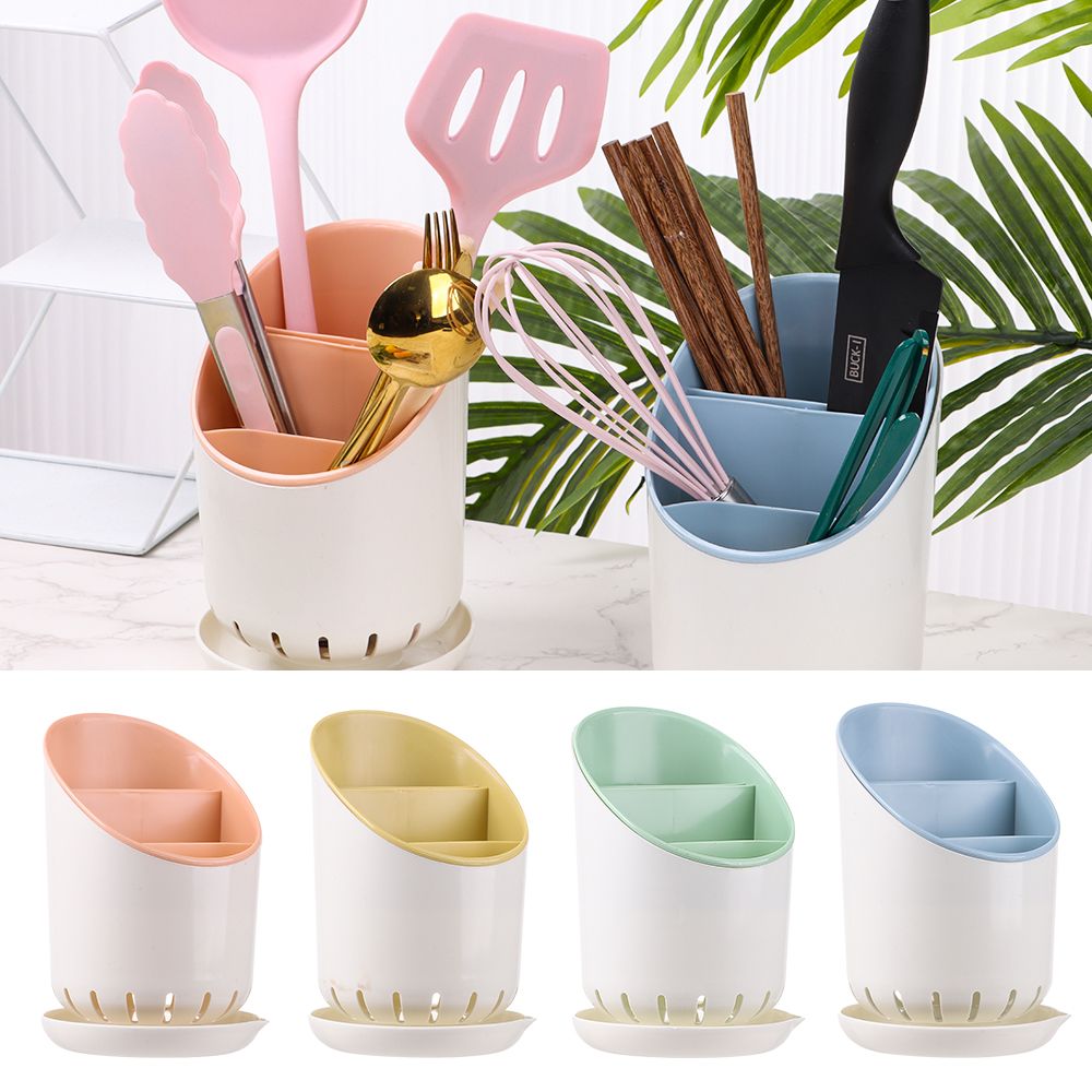 For Table Spoon Plastic Drainer Easy To Clean Home Storage Kitchen Tool Tableware Container Cutlery Storage Holder