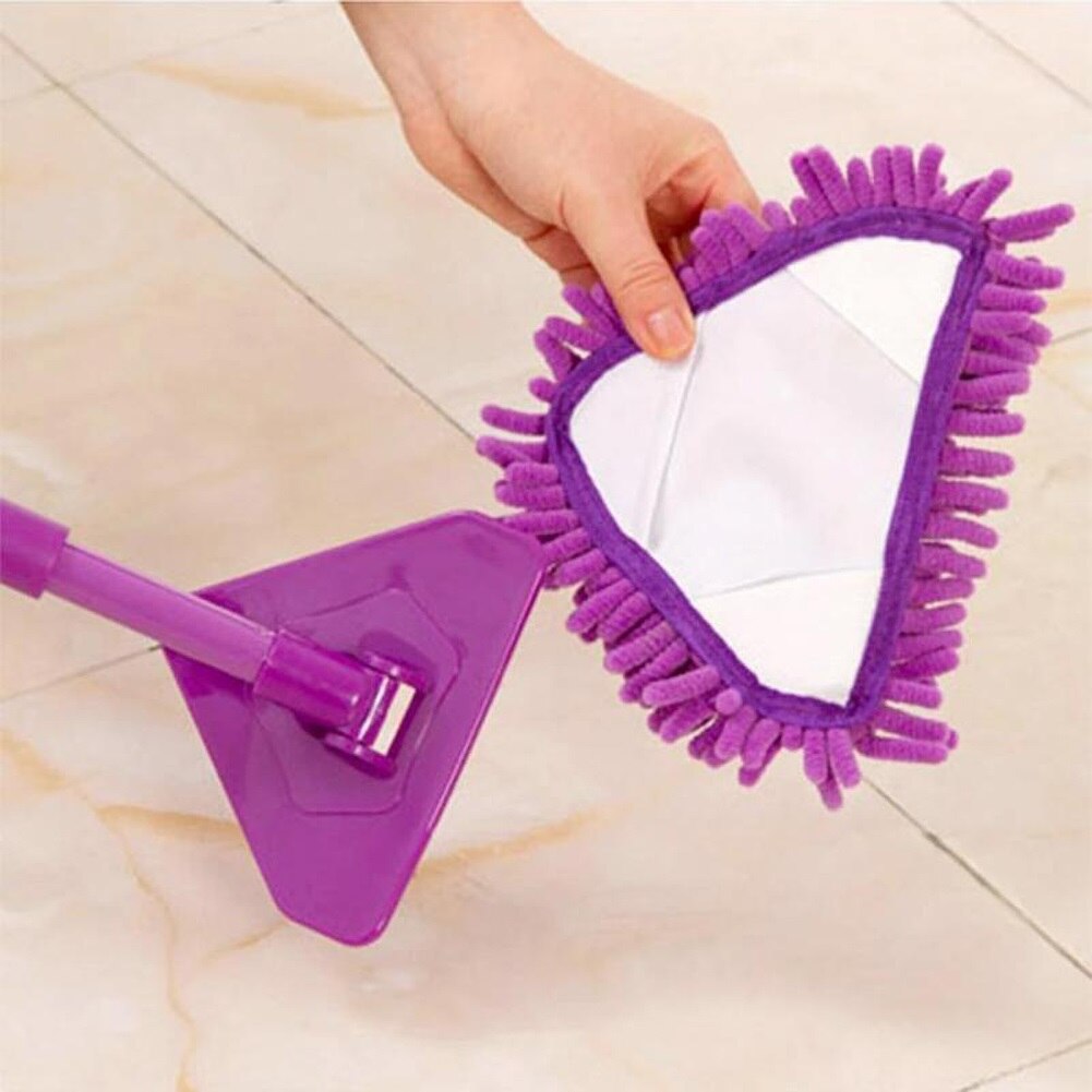 Intrekbare Roterende Driehoek Extension Cleaning Mop Glasreiniger Ultrafijne Vezels Reinigen Stof Mop