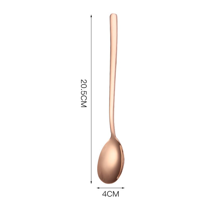 8.07 "Grote Rvs Opscheplepel Soep Openbare Lepel Verdikte Buffet Roeren Eetlepel Westerse Restaurant Ronde Lepels: Rosegold