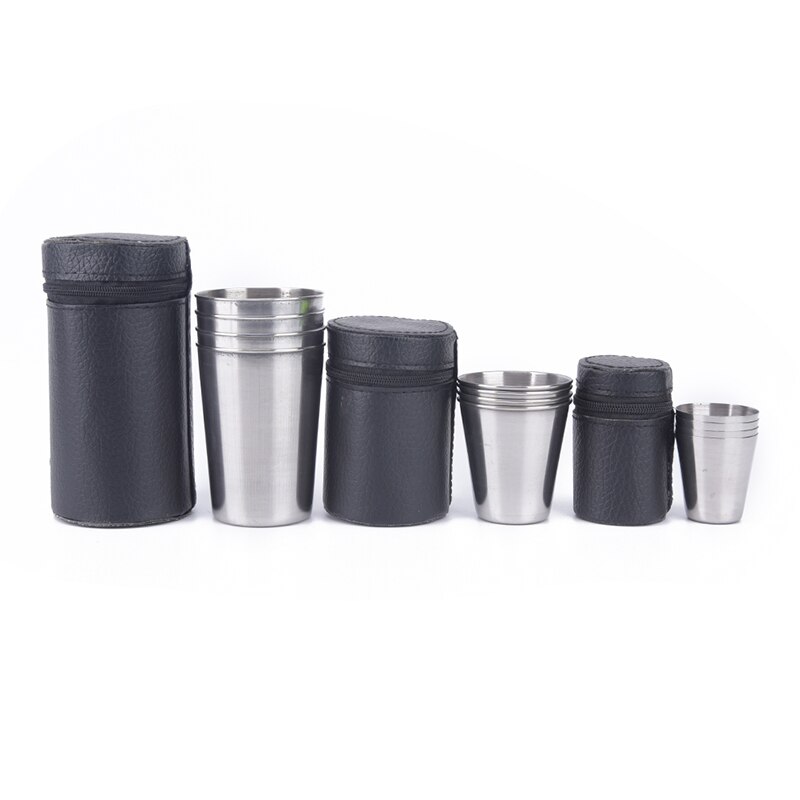 30 ml/70 ml/170 ml Reise Tassen einstellen Edelstahl Abdeckung Becher Camping Tasse Becher Trinken Kaffee Tee Bahre Mit fallen Ich bin Freien Geschirr