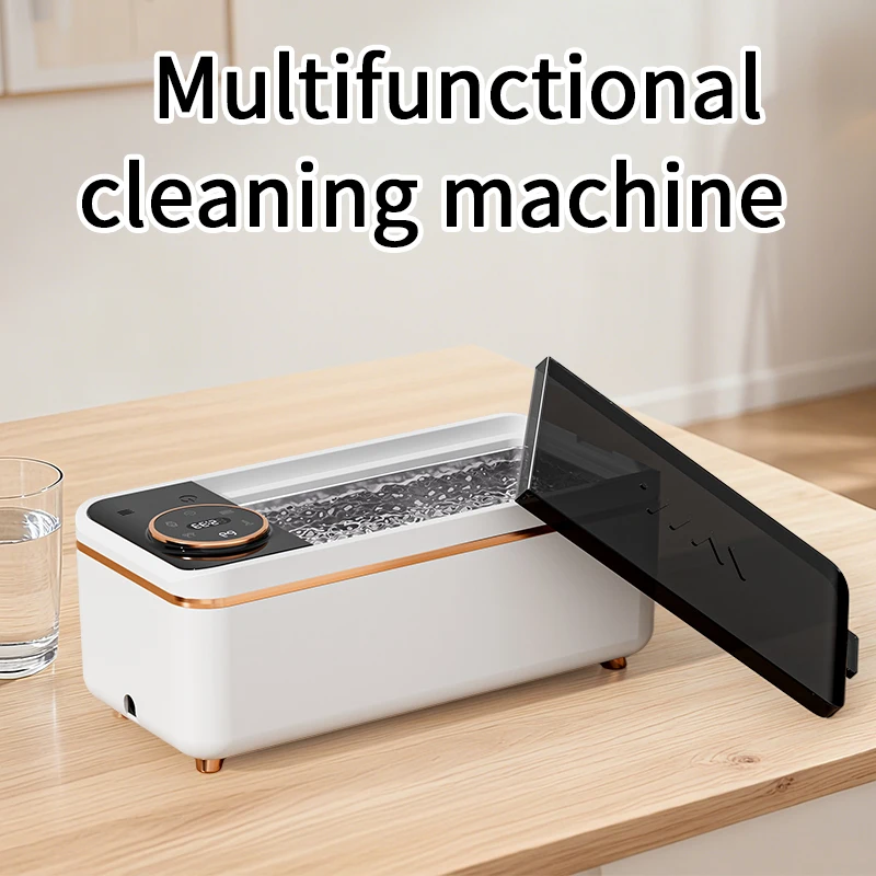 45KHz Soundwave Ultrasonic Cleaner, Multifunctional Deep Cleaning for Glasses, Dentures, Jewelry, Makeup Brushes, Home Appliance