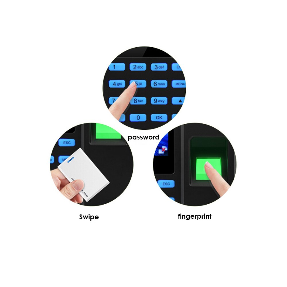 1000 User 125Khz RFID Keypad Standalone Access Control Machine Employee Fingerprint Time Attendance Record Access Control Keypad