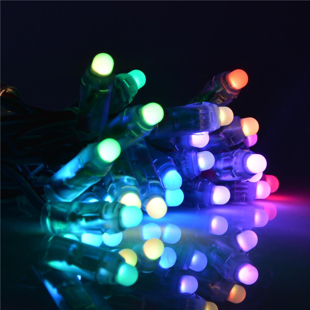 50pcs/Lot DC5V DC12V Input WS2811 Pixel Module,12mm LED String;Christmas Tree Lights;IP68 Waterproof With 3pin JST Connectors