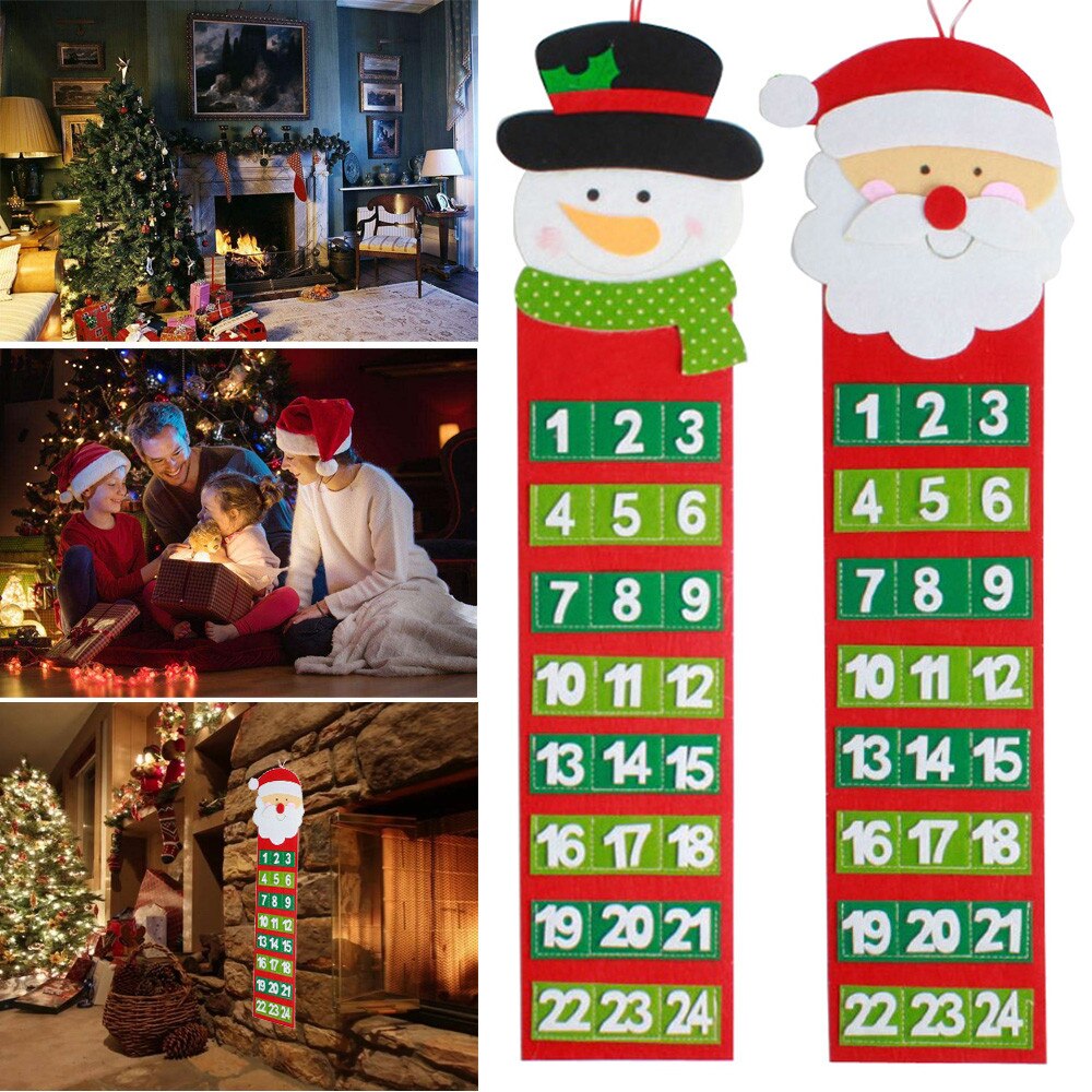 Kerstversiering Grote Vilt Kerst Advent Kalender Met Zakken Gunst Partij Decoratie Voor Thuis Nieuwjaar Ornament