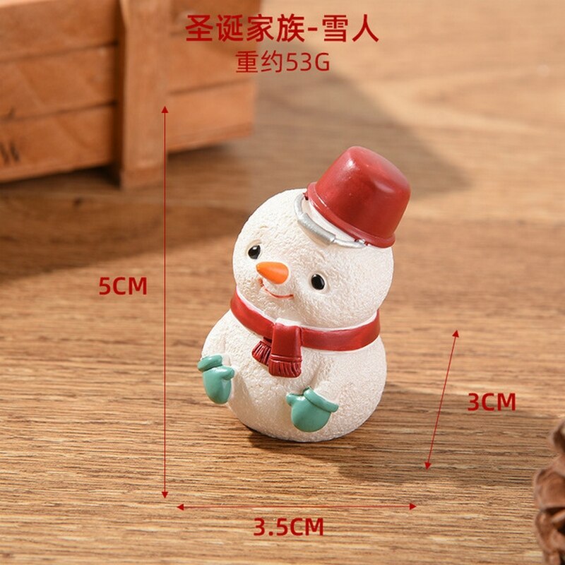 1PC Miniatur Harz Schmücken Harz Mini Figur Weihnachten Santa Claus Harz Spielzeug DIY Garten Ornament Handwerk Kinder Spielzeug: Type 11