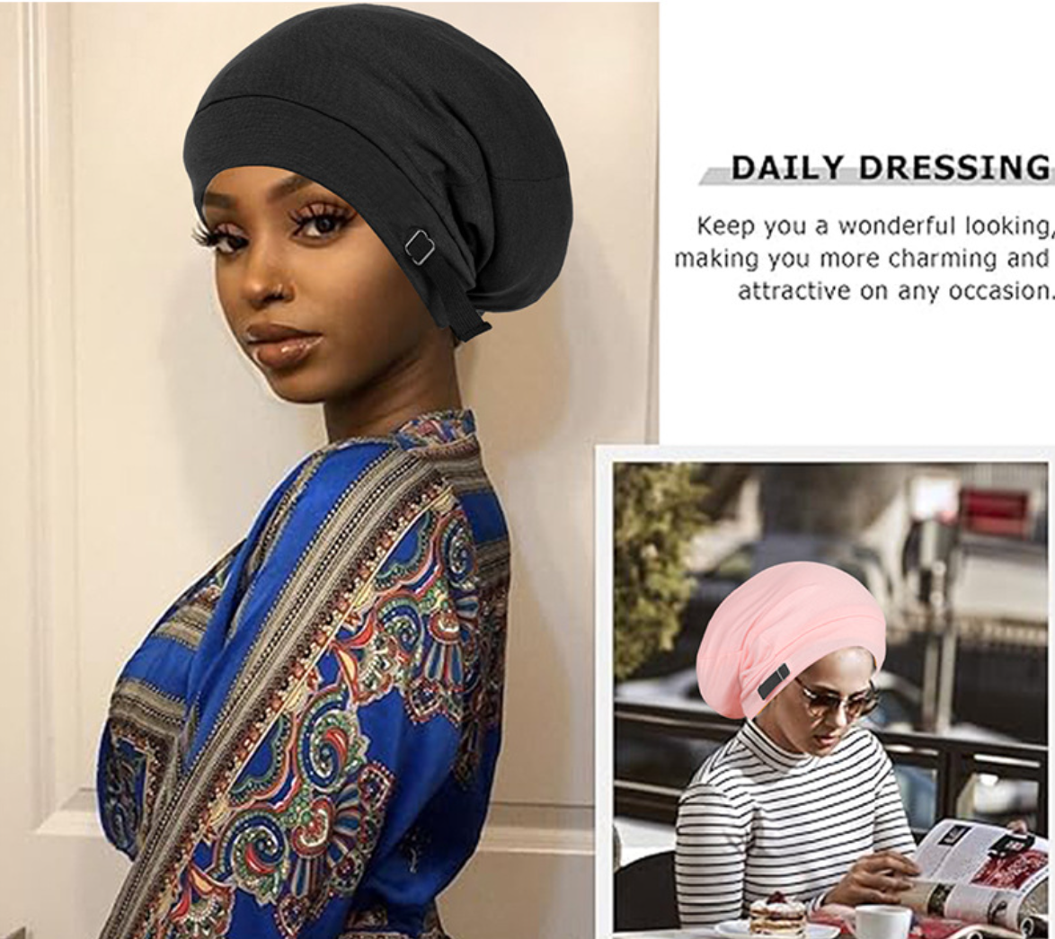 Cappello a cuffia foderato in raso per donna uomo morbido elastico regolato berretto da notte in raso treccia riccia cura dei capelli turbante setoso berretto da notte