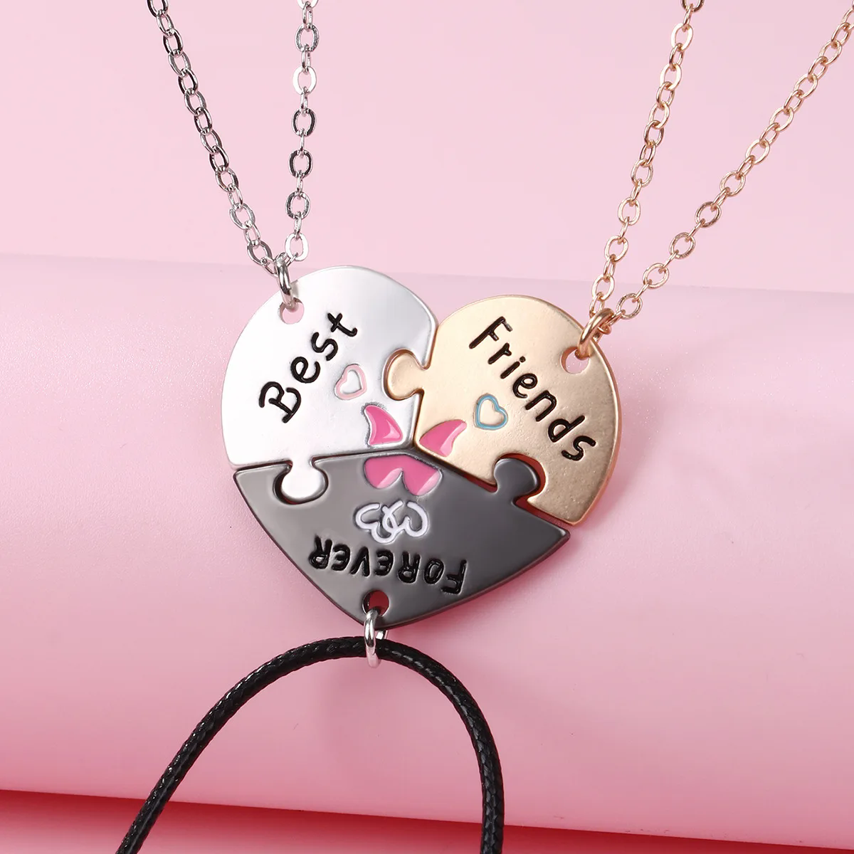 2/3 Uds. Collares de amistad para mujeres y niñas Kawaii mejores amigos mamá hija colgante cadena BFF accesorios de joyería 2025