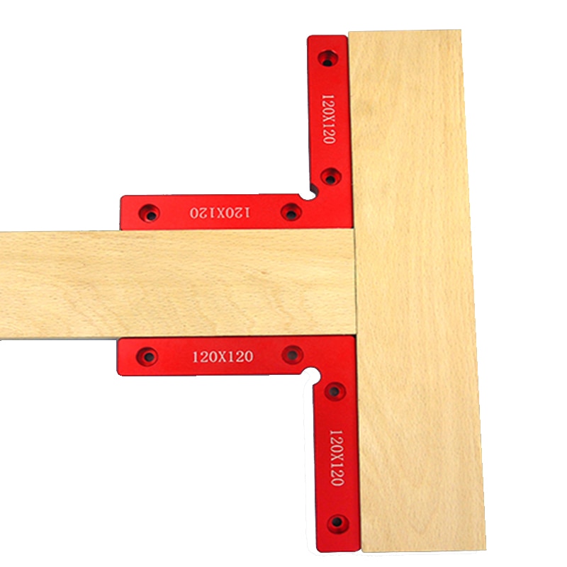 120X120Mm Aluminium Pleinen Haakse Heerser 90 Graden Positionering L Blok Vierkante 4.7 &quot;X 4.7&quot; Houtbewerking Timmerman Gereedschap