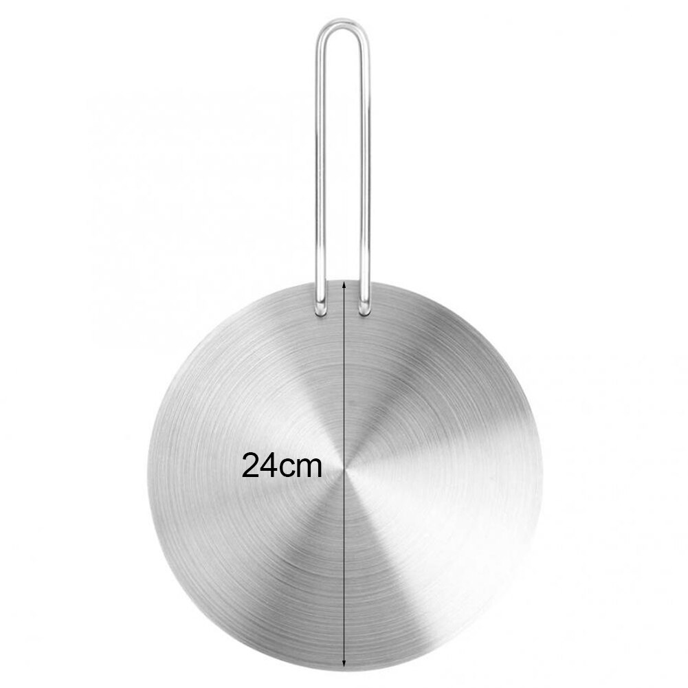 Diffusore di calore elettrico in acciaio inossidabile piastra di cottura a induzione convertitore adattatore convertitore padella piastra di cottura elettrica: 24cm
