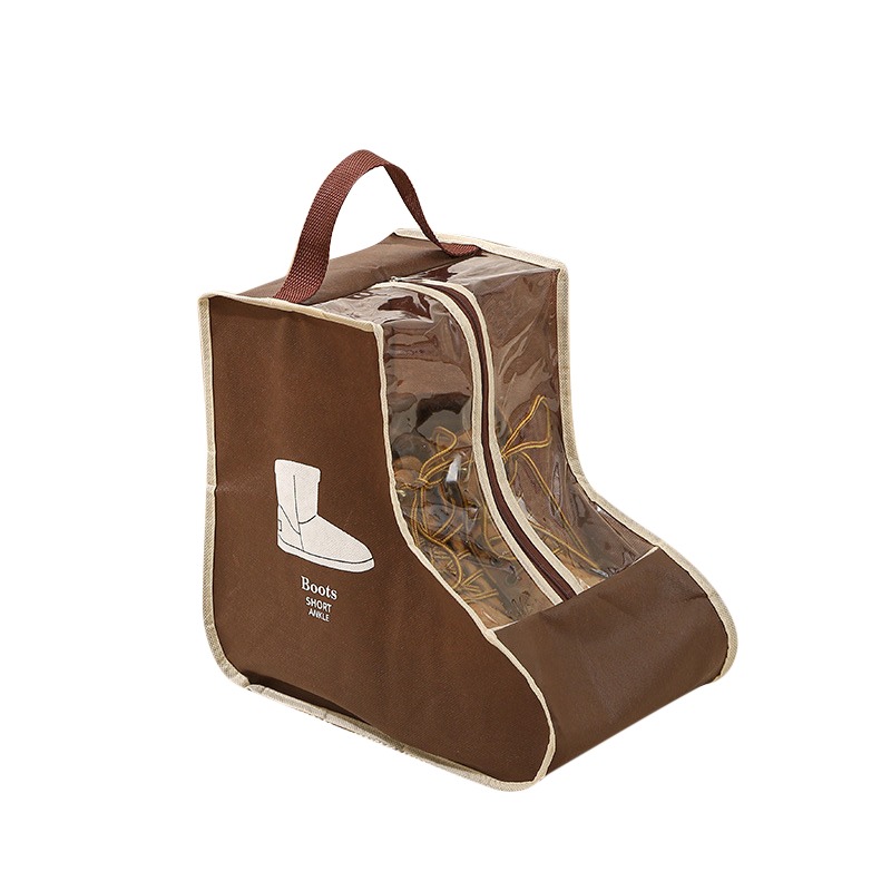 Boot Storage Bag Portable Shoes Organizer Waterproof Dustproof Protection Holder Bag for Household Travel Supplies: Gold