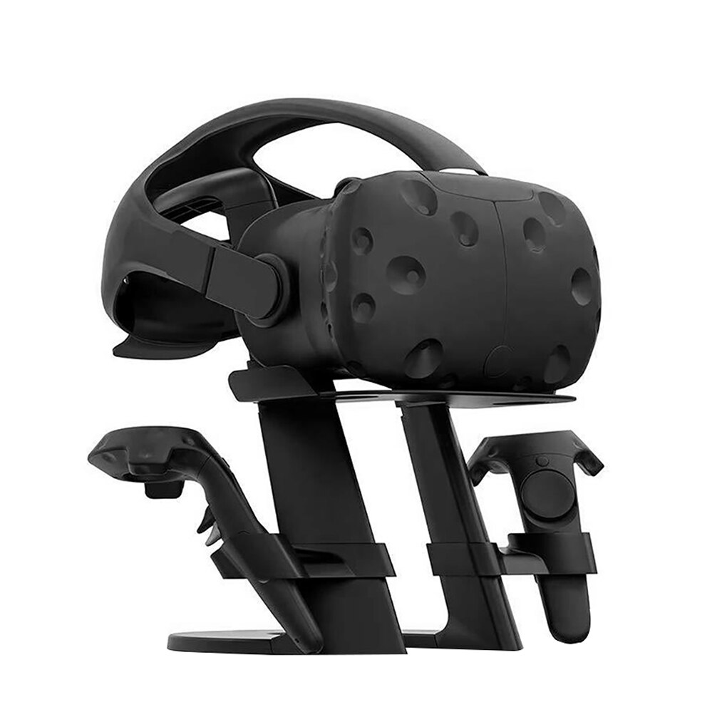 VR Stand Headset Display Stand Holder VR Glasses Desktop Station For Oculus Rift S/Oculus Quest/Quest 2 Headset Press Controller