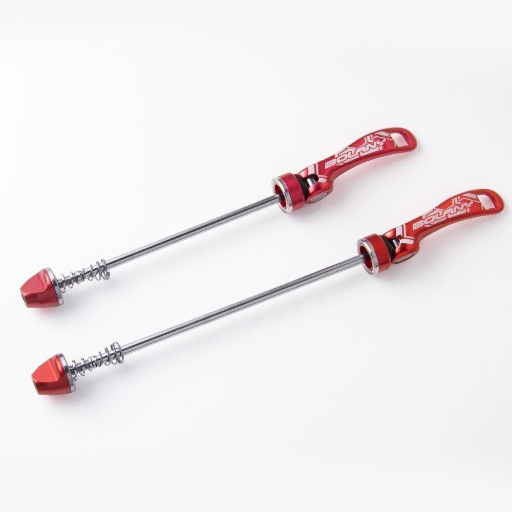 1pair Quick Release Shaft For Mountain Bike Wheel Set Bicycle Removal Tool Portable and Durable Functional Bike Quick Release: red