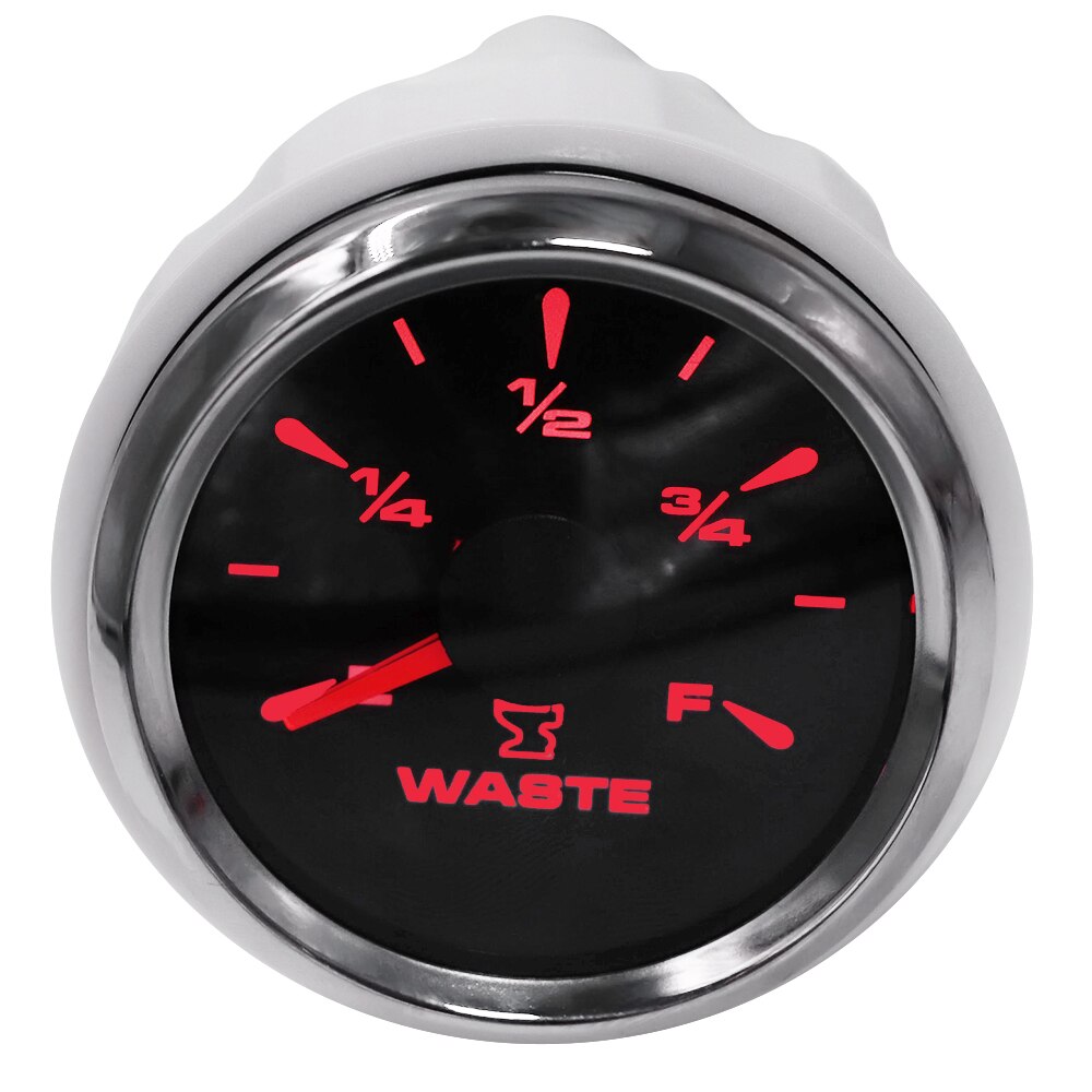 12v 24v avloppsnivåmätare 52mm nivåmätare för båttank med 8 färger bakgrundsbelysning för bil marin lastbils avloppsvattenmätare