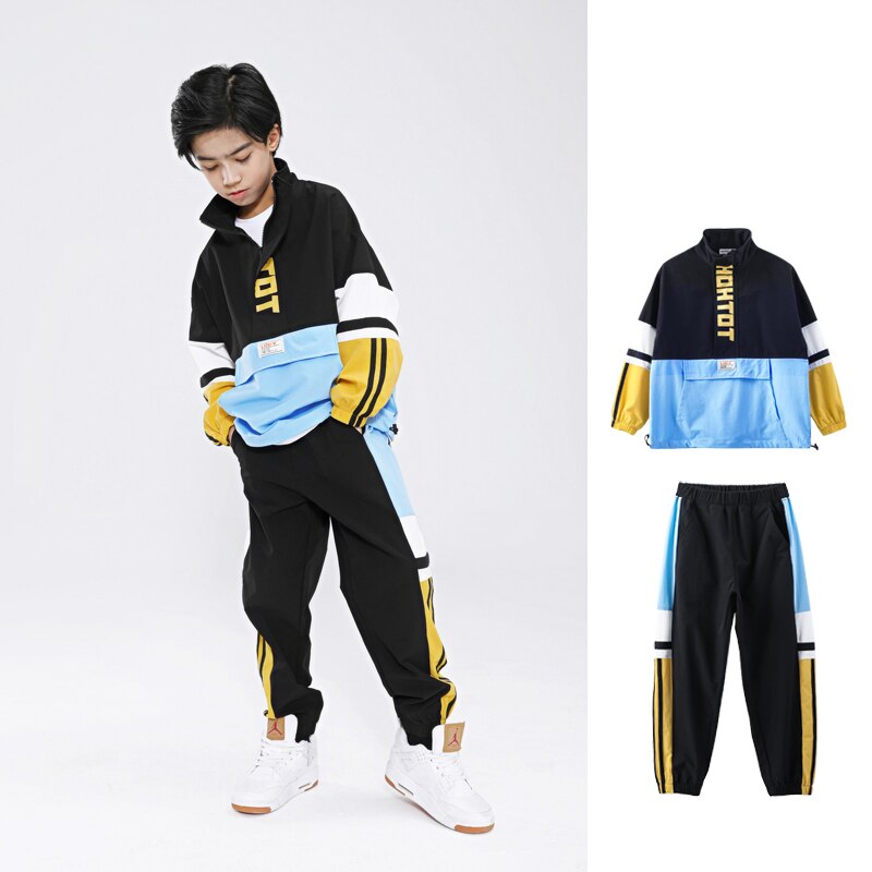 nouveaux Costumes de danse Hip Hop pour garçons costume de sport Jazz Street Dance Wear Performance tenue enfant Rave vêtements DQS3933