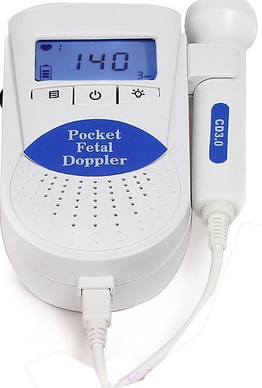 Portable sonar Fetal Doppler Monitor Baby Heartbeat Monitor Home Use Prenatal Baby Fetal Ultrasound Detector Baby Sound: Default Title