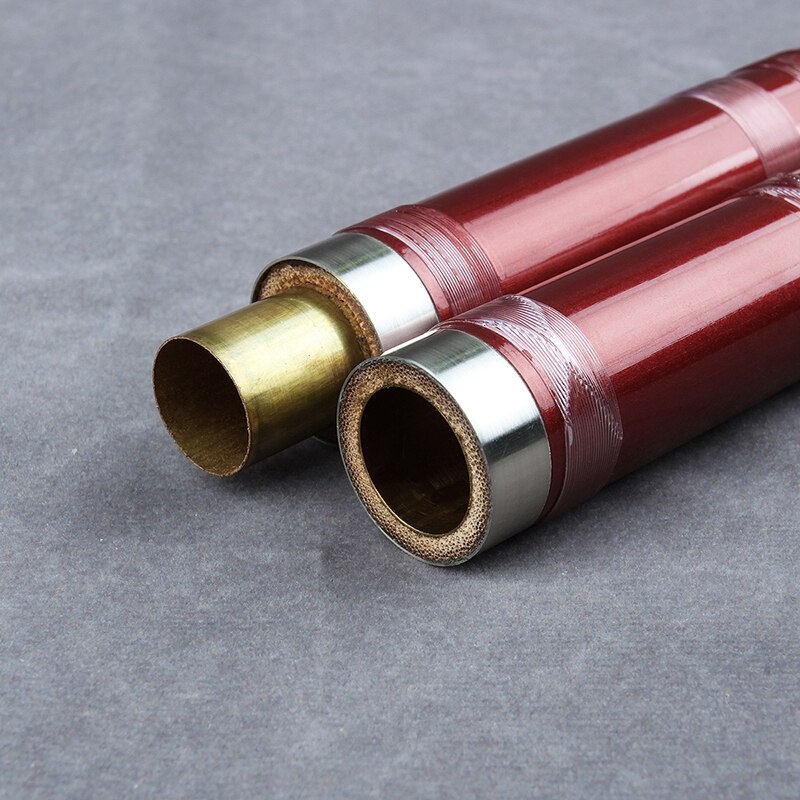 Acabado automático de pintura CDEFG, clave Separable de color vino con línea transparente, instrumento Musical hecho a mano, flauta de bambú Woodwind Dizi