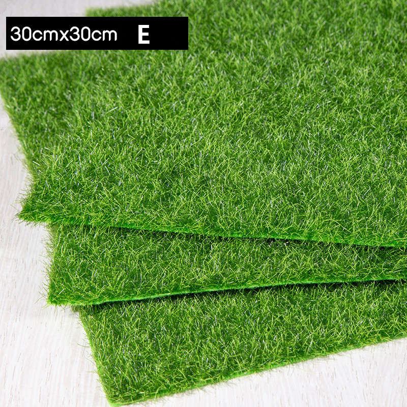 15cm*15cm/30cm*30cm 1 stykke have kunstig økologisk dekorativ græs mos mikro landskab simulation græsplæne: E