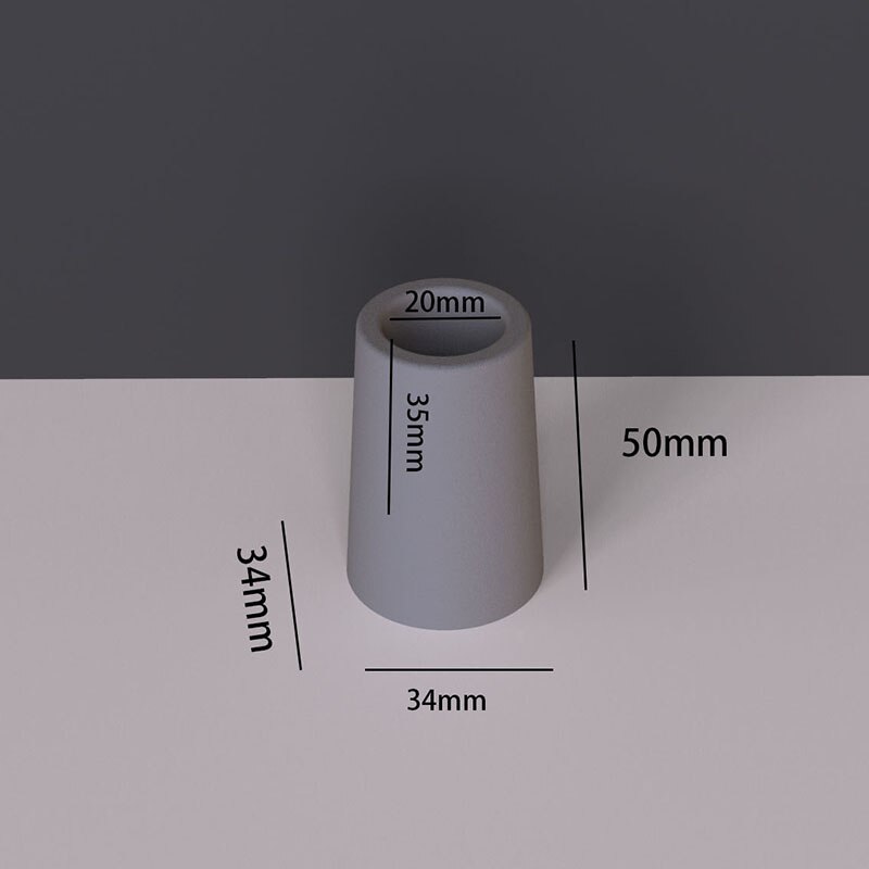 Concrete Candlestick Silicone Molds Candle hole molds Cylindrical Cement scented Candle Holder Silicon Mold: Light Grey