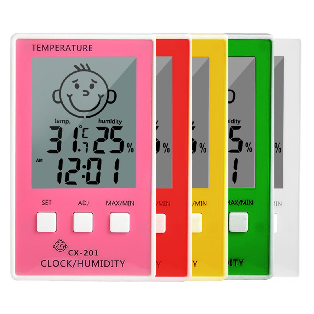 3 in 1 Digital Thermometre Hygrometer Temperature Logger Meter Thermometre Higrometre Indoor Thermometer for Baby Room/ Bathroom