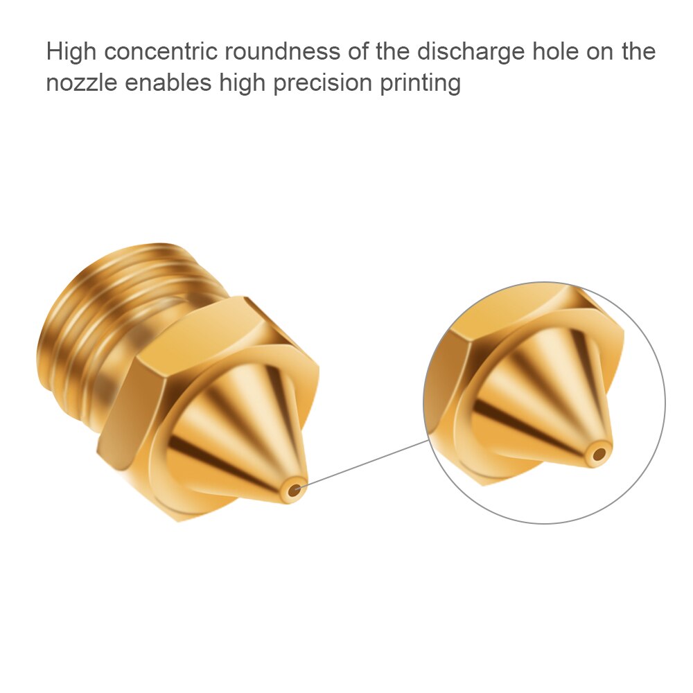 3 Stks/partij Messing Nozzle Hotend Extruderspuitstuk Printkop 0.4/0.6/0.8Mm 3D Printer Deel Voor Sovol SV02 Creality CR-X 3D Printer