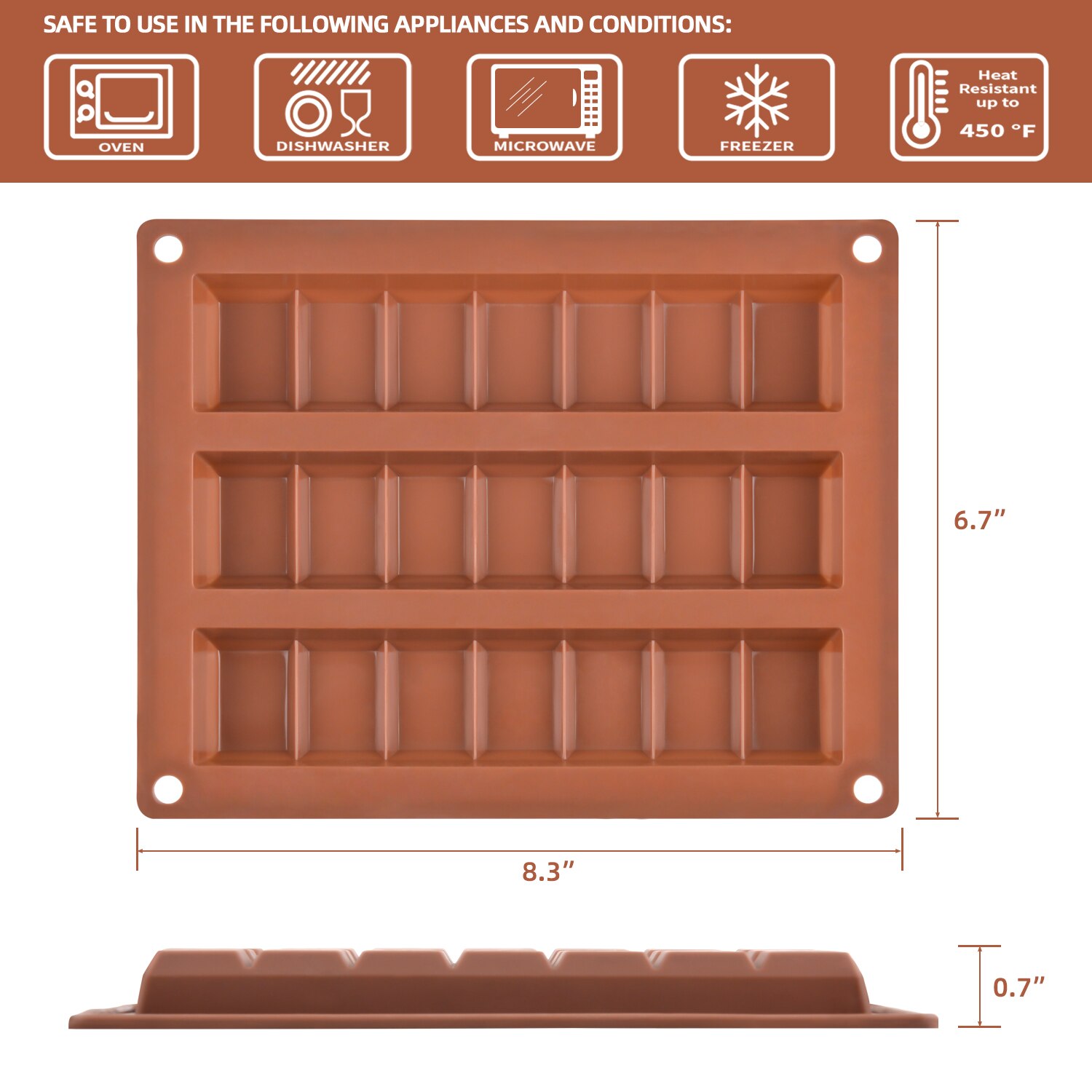 Silikolove chokoladeforme silikone bolcheforme chokolade bolsjer forme silikone chokolade stang silikone støbeforme til vokssmeltninger