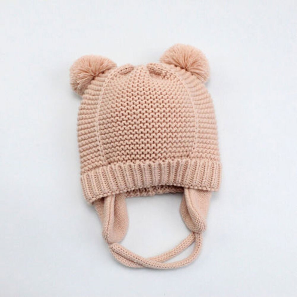 Chapeaux d'hiver pour bébés filles et garçons | Écharpe pour capuche et écharpe en laine, chapeaux chauds: Pink