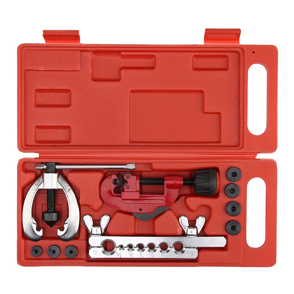 Pipe Flaring Kit Copper Brake Fuel Pipe Repair Double Flaring Dies Tool Set For Cutting Flaring Tools For Refrigeration