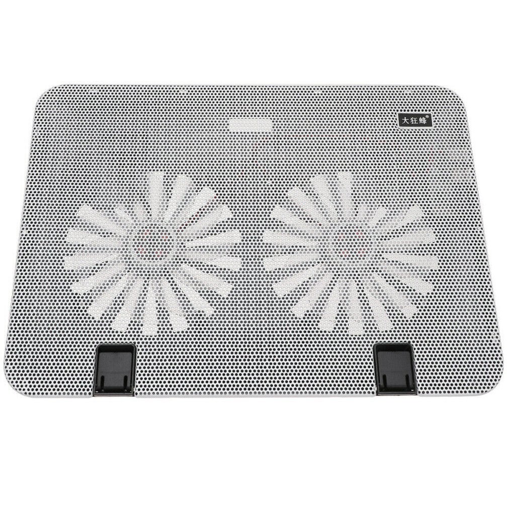 Notebook Cooler Cooling Fan Computer Notebook Bracket Cooling Base Abs Engineering Material + Metal Mesh: 15.6 white