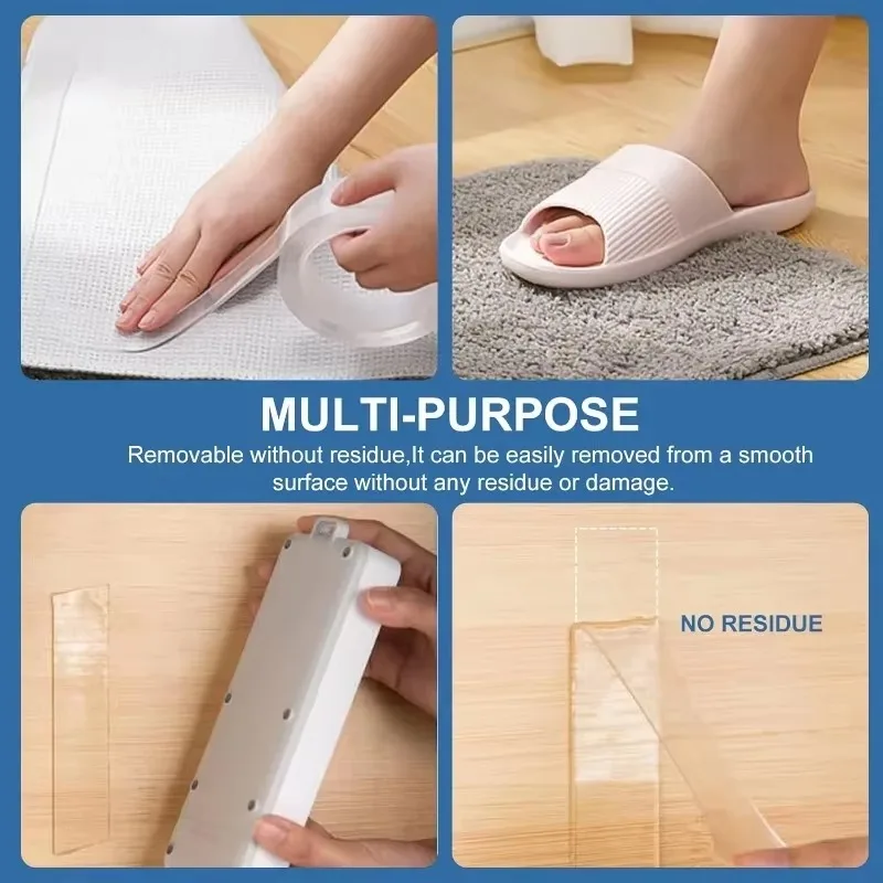 Double Sided Nano Tape Self Adhesive Transparent Waterproof Stickers Traceless Glue Water Seal Gap Strips Strong Sticky Tapes