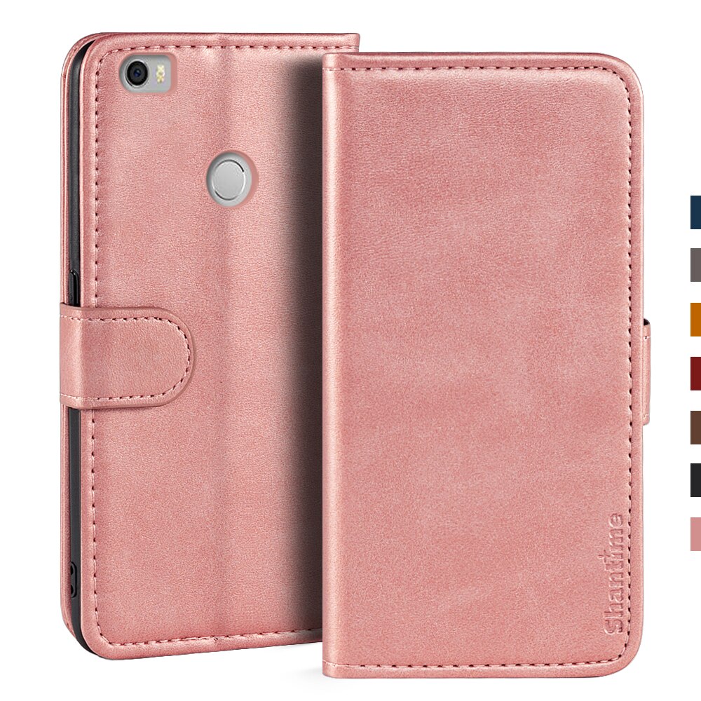 Case For Xiaomi Mi Max Case Magnetic Wallet Leather Cover For Xiaomi Mi Max Stand Coque Phone Cases: Rose gold