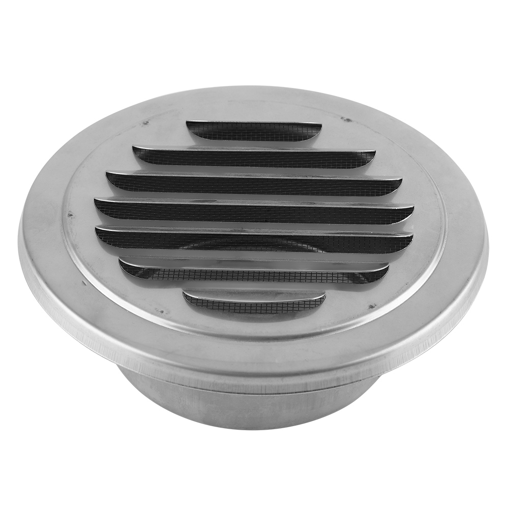 Rustfrit stål vægventilation rundt fladt gitter kanaler ventilationsdæksel udløb insektnet